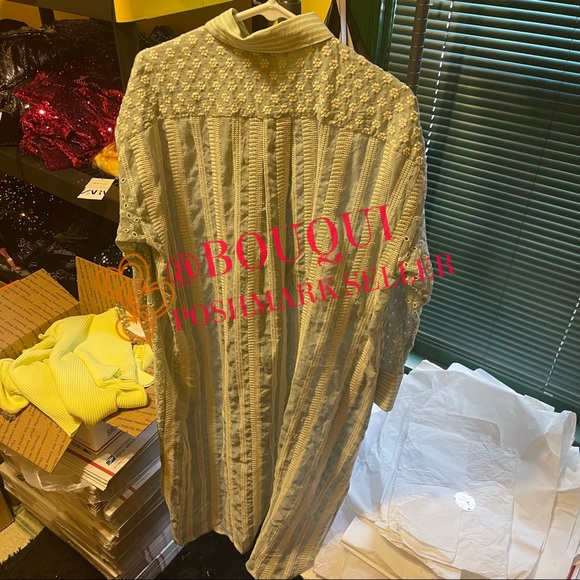 BLOGGER FAV ZARA PATCHWORK EMBROIDERED SHIRT DRESS - Picture 3 of 9